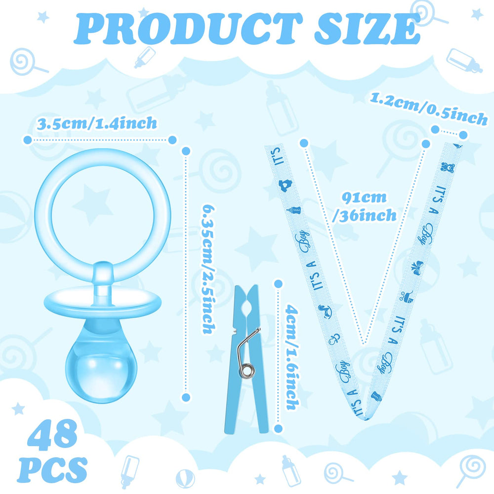 Coume blue pacifier necklace packaging displays ready-to-gift presentation