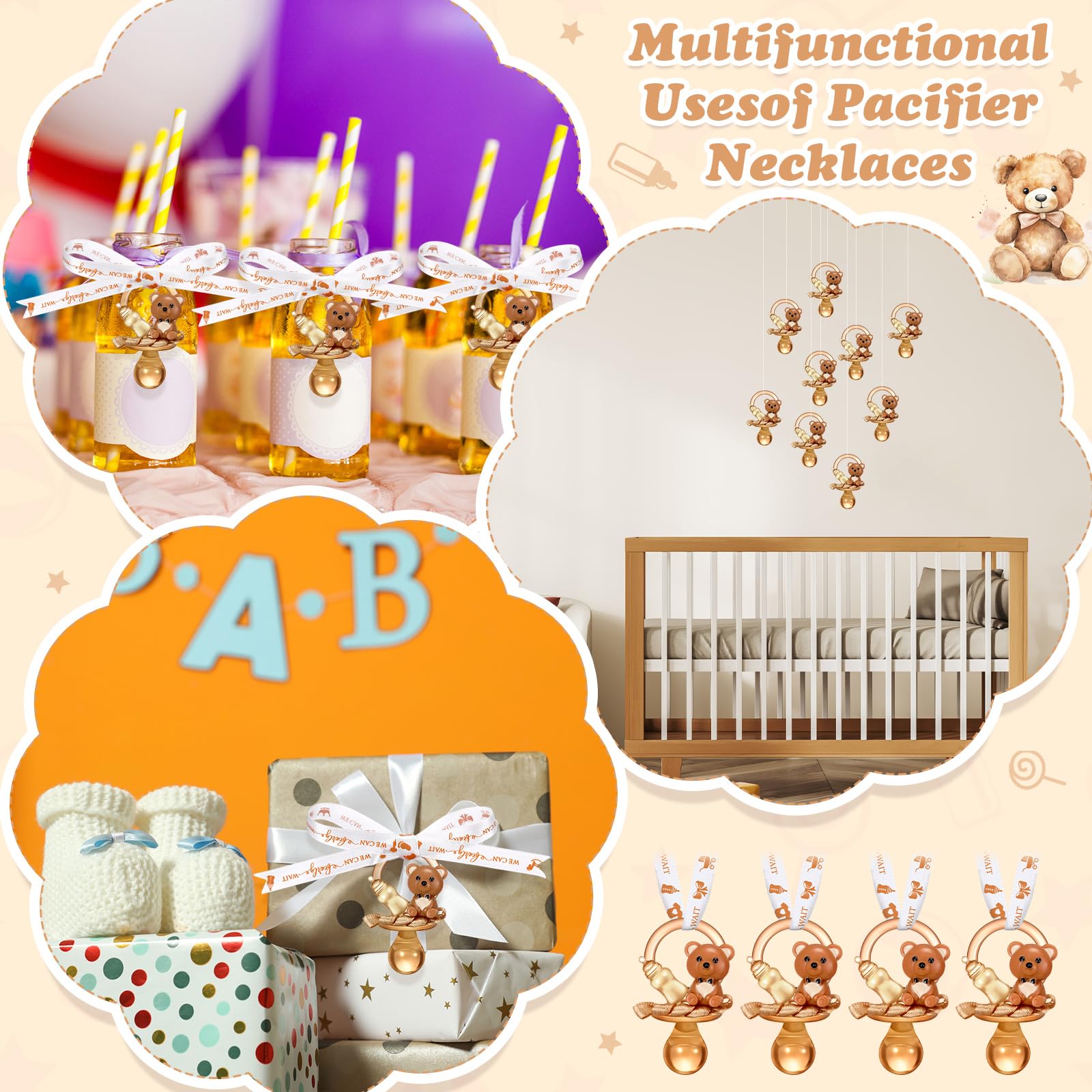 Coume party table decor and gift bag display vibe for baby showers.