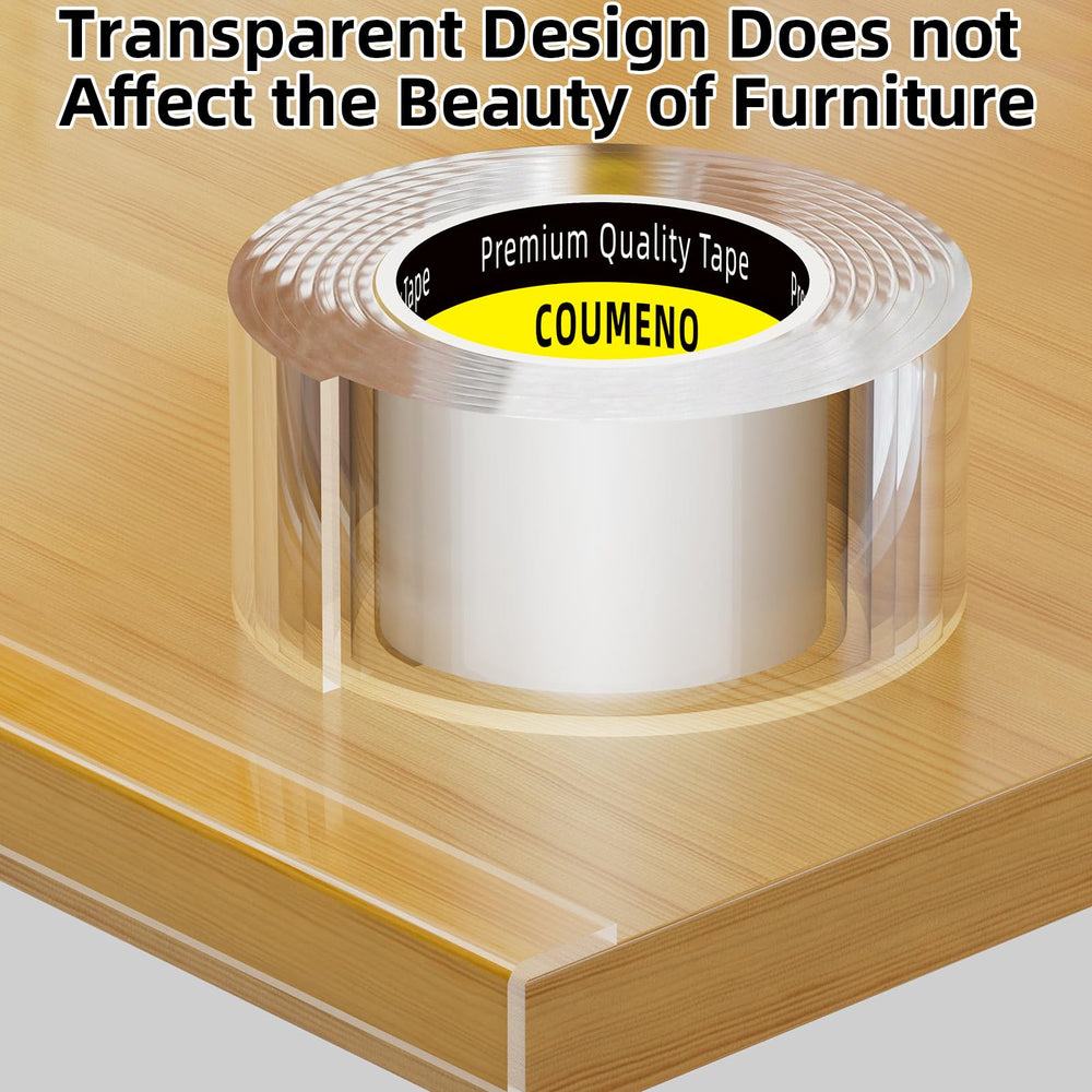 COUMENO Clear Edge Protector on chair edge reduces risk of bumps