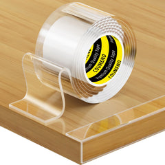 COUMENO Clear Edge Protector roll in use on a chair edge for safe corners.