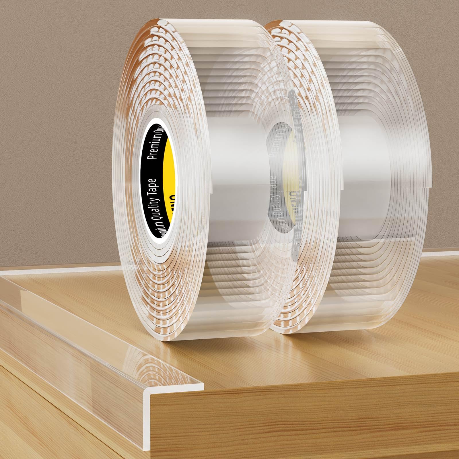 COUMENO clear edge protector with transparent film for discreet corner protection