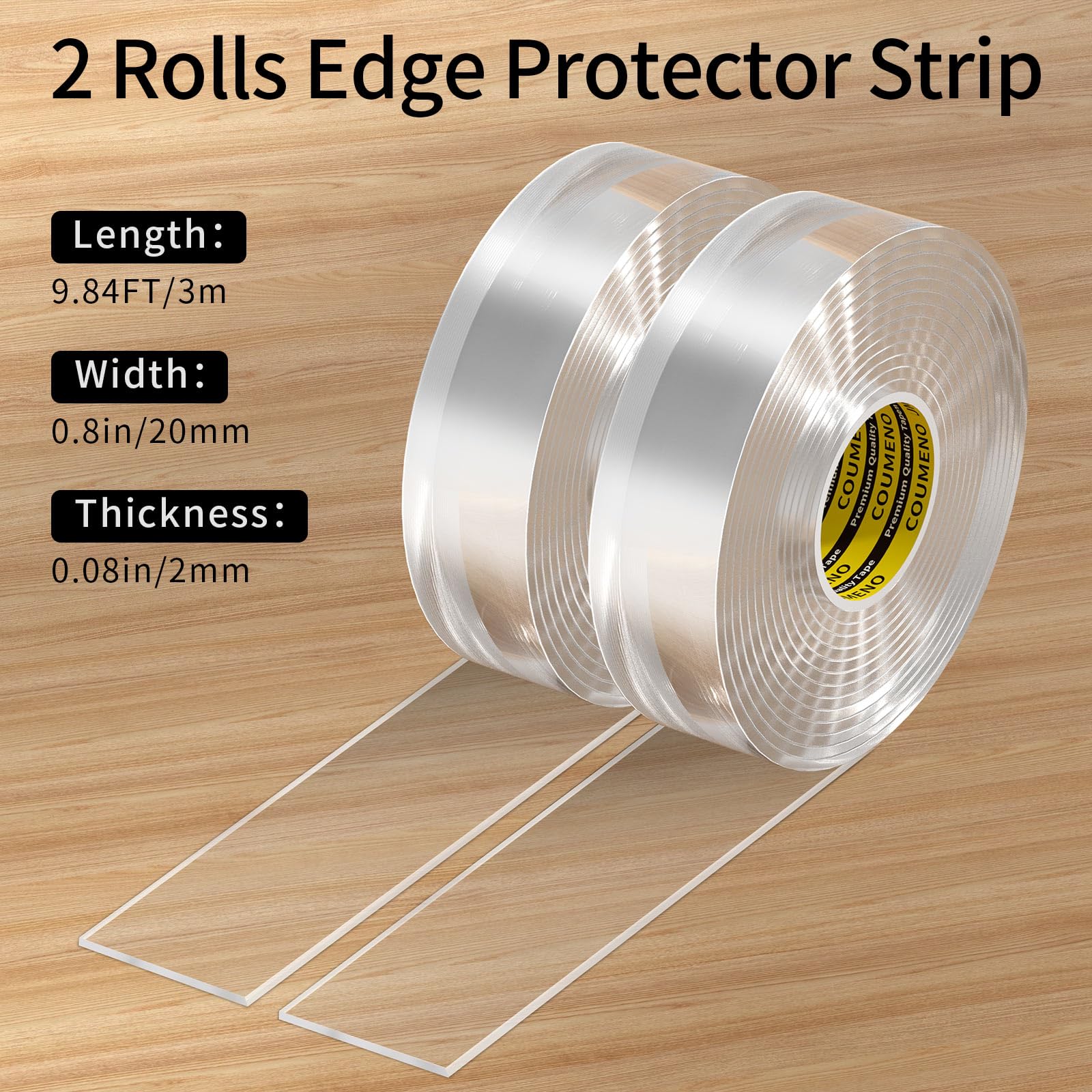 COUMENO edge protector adhesive system keeps guards firmly in place