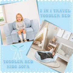 Coumy travel bed includes pillow and sheet for ready-to-use comfort