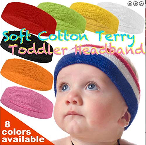 COUVER red terry headbands complement outfits for everyday wear.