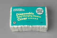 Cover It, Inc patent-pending design on a disposable cover supports quick, hygienic diaper changes.