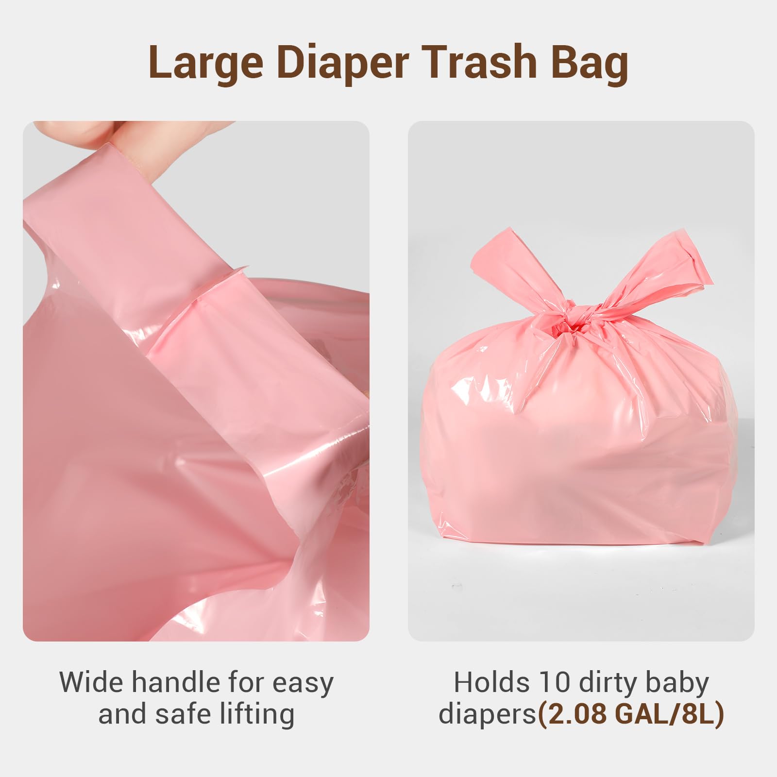 Covfresh diaper bags thick opaque material, leak-proof and tear-resistant