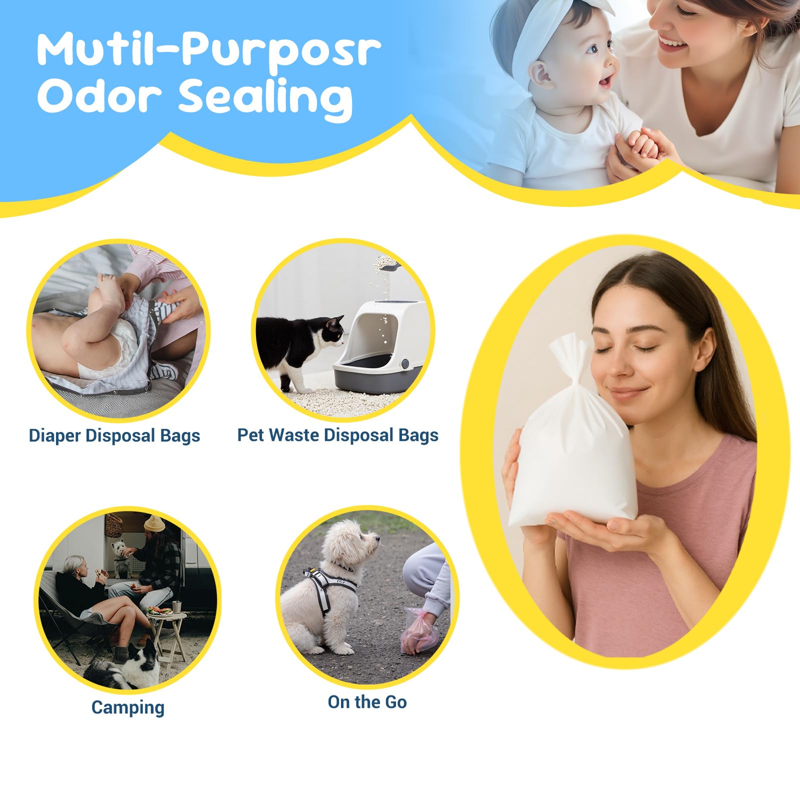 Covfresh one-handed use bags support fast diaper changes on the go.