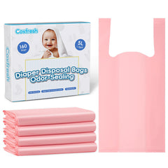 Covfresh odor sealing diaper bags pink box front for easy home use
