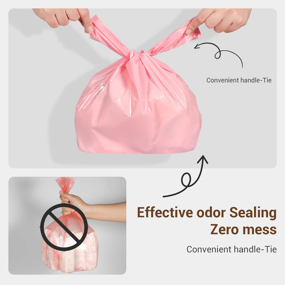 Covfresh pink bags with thick material for leak-proof disposal