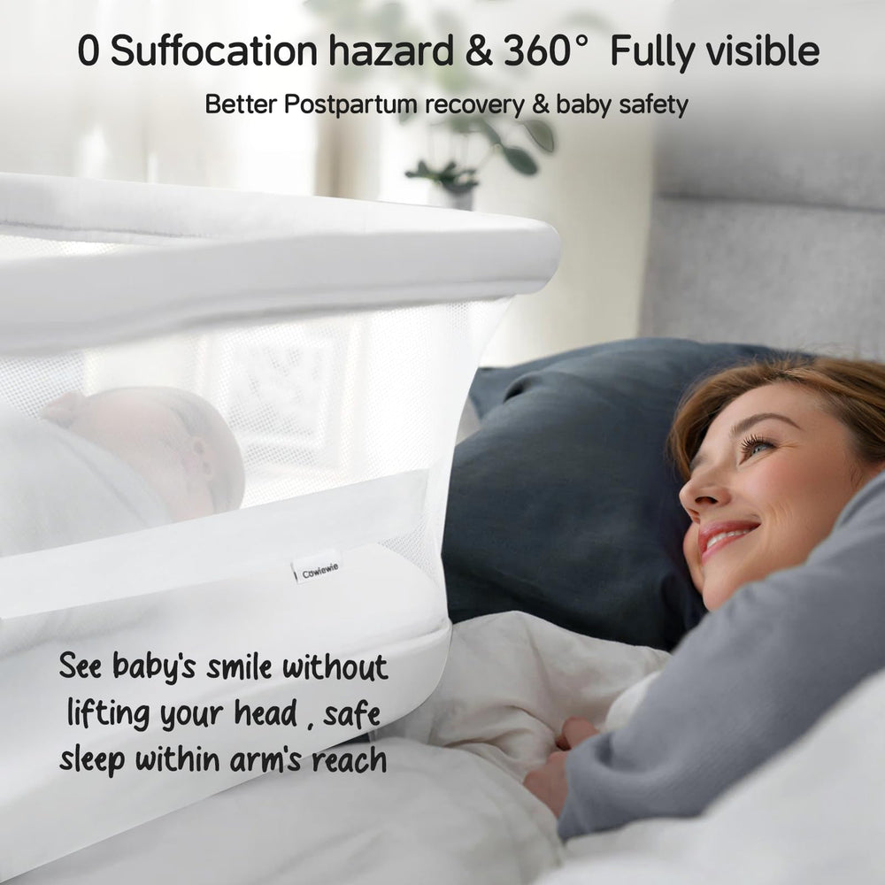 Cowiewie newborn mattress detail ensures gentle support and skin-friendly microfleece surface.