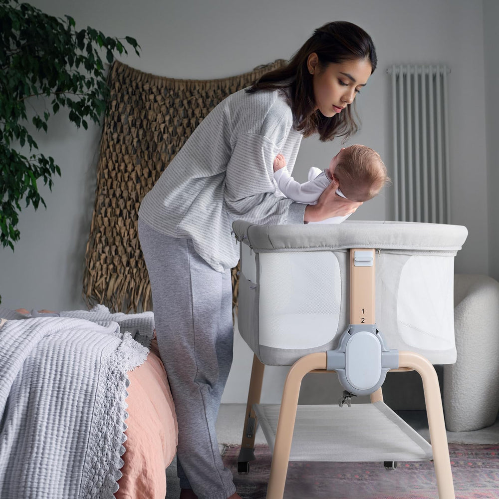 Cowiewie portable bedside sleeper ideal for home or travel.