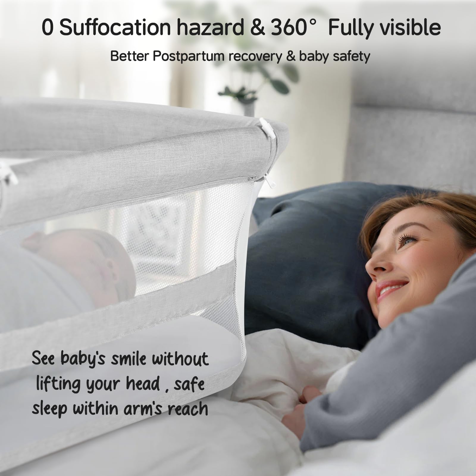 Cowiewie bassinet newborn-comfort spine-support cushions baby gently
