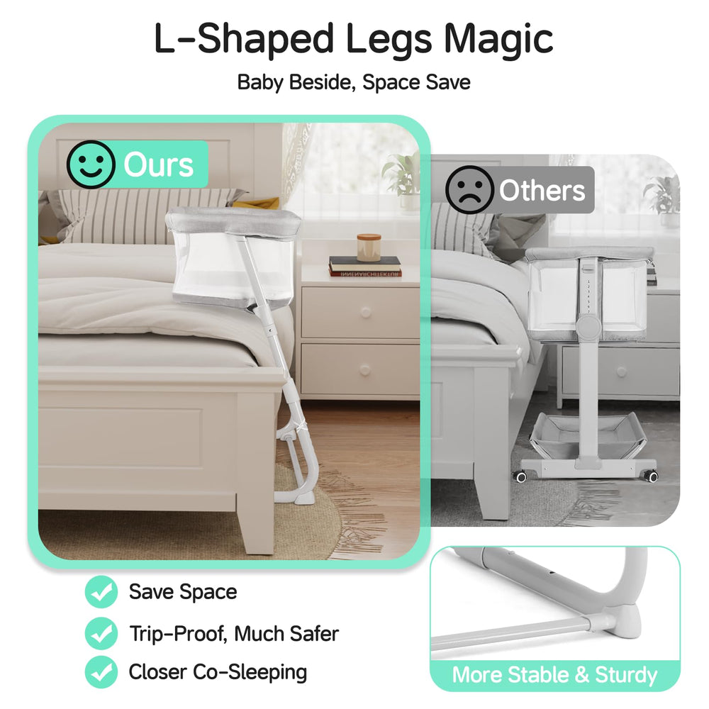 Cowiewie bassinet safe co-sleeping promotes proximity with safety-aware design