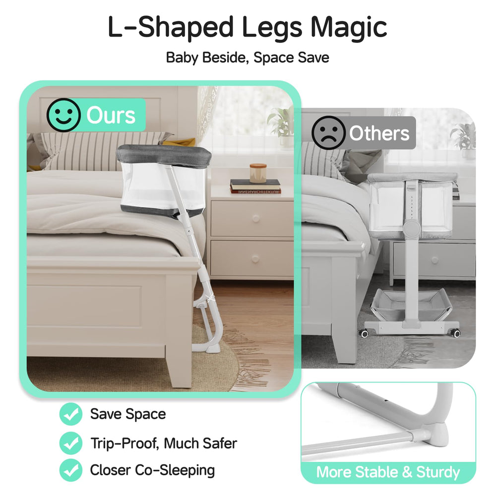 Cowiewie Bassinet's compact design helps maximize small rooms and travel spaces