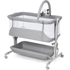Cowiewie bassinet wheels enable smooth movement between bed and sofa.