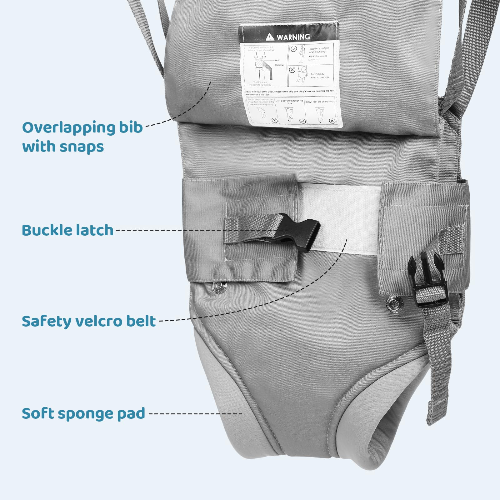 Cowiewie folded door jumper storage illustrates space-saving, easy storage after use.
