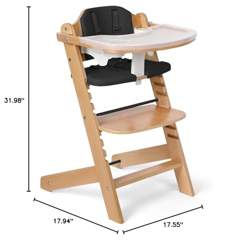 Cowiewie highchair three-tier-dining-tray image provides versatile feeding options as your child grows.
