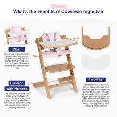 Cowiewie three-tier dining tray supports easy feeding and messy meals.