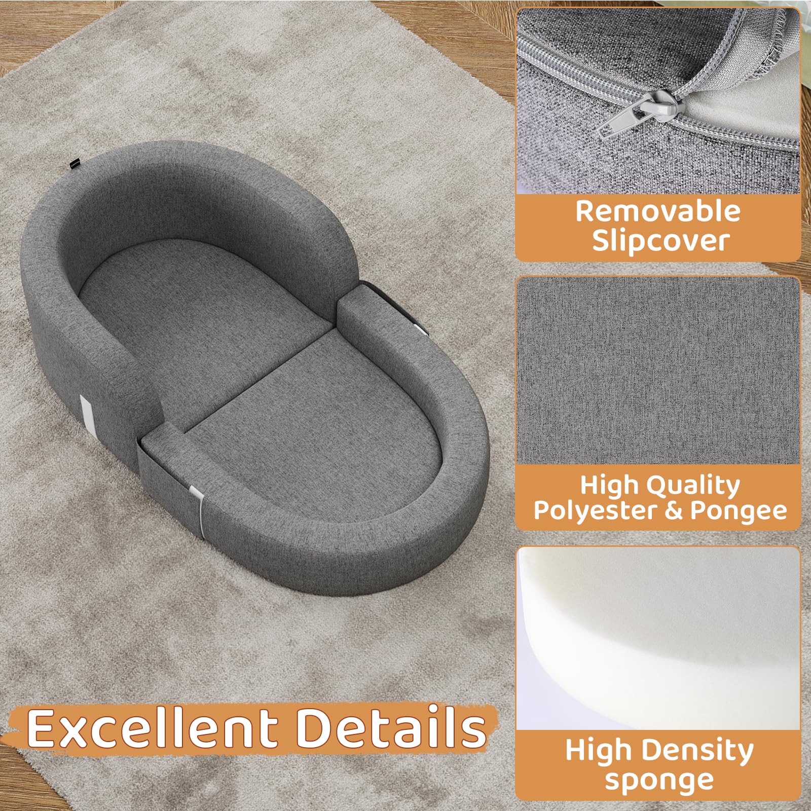 Cowiewie Toddler Travel Bed unfolds into a comfy play-and-rest spot.