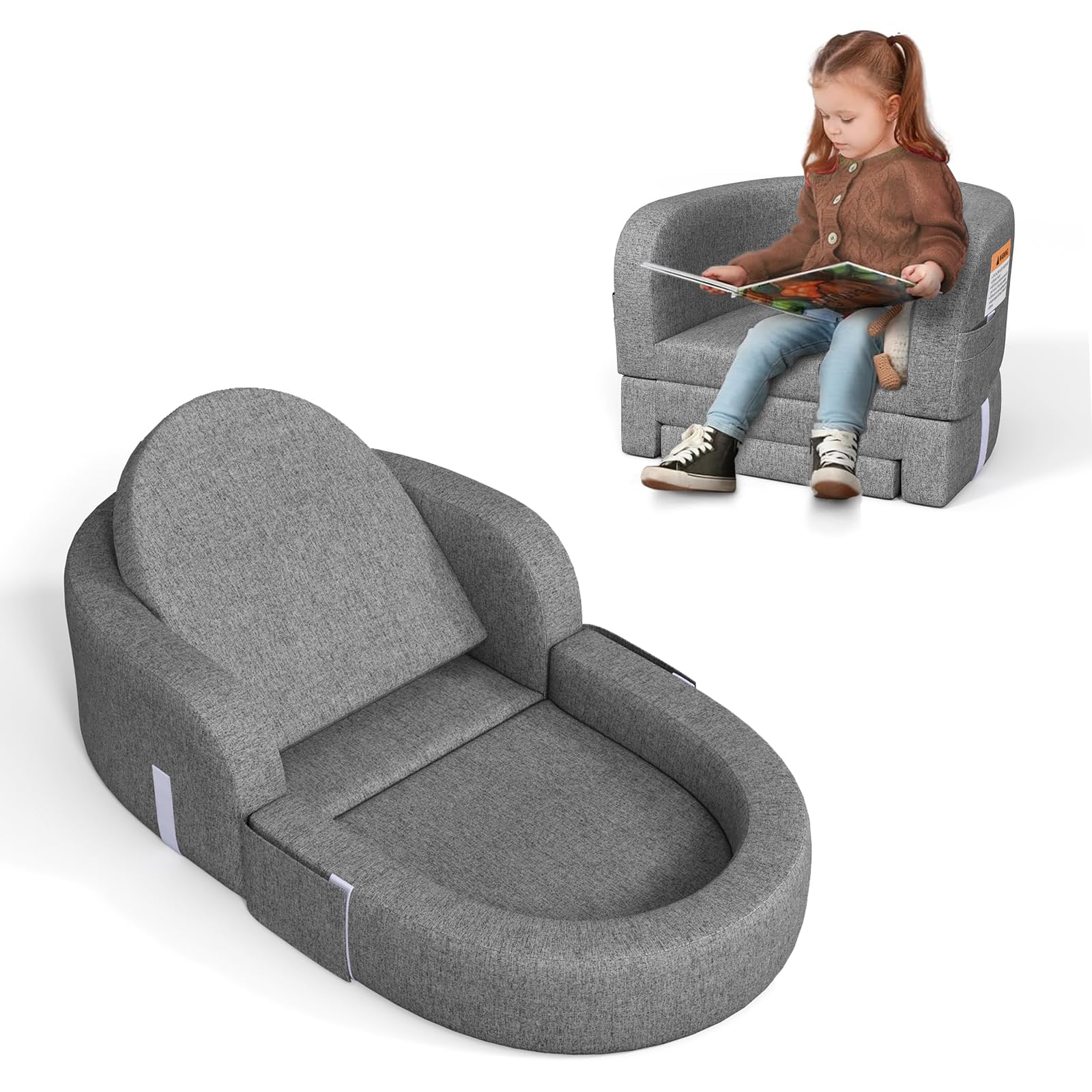Cowiewie Toddler Travel Bed folded flat for compact travel storage.