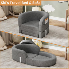 Cowiewie Toddler Travel Bed features soft fabrics and sturdy high-density foam.