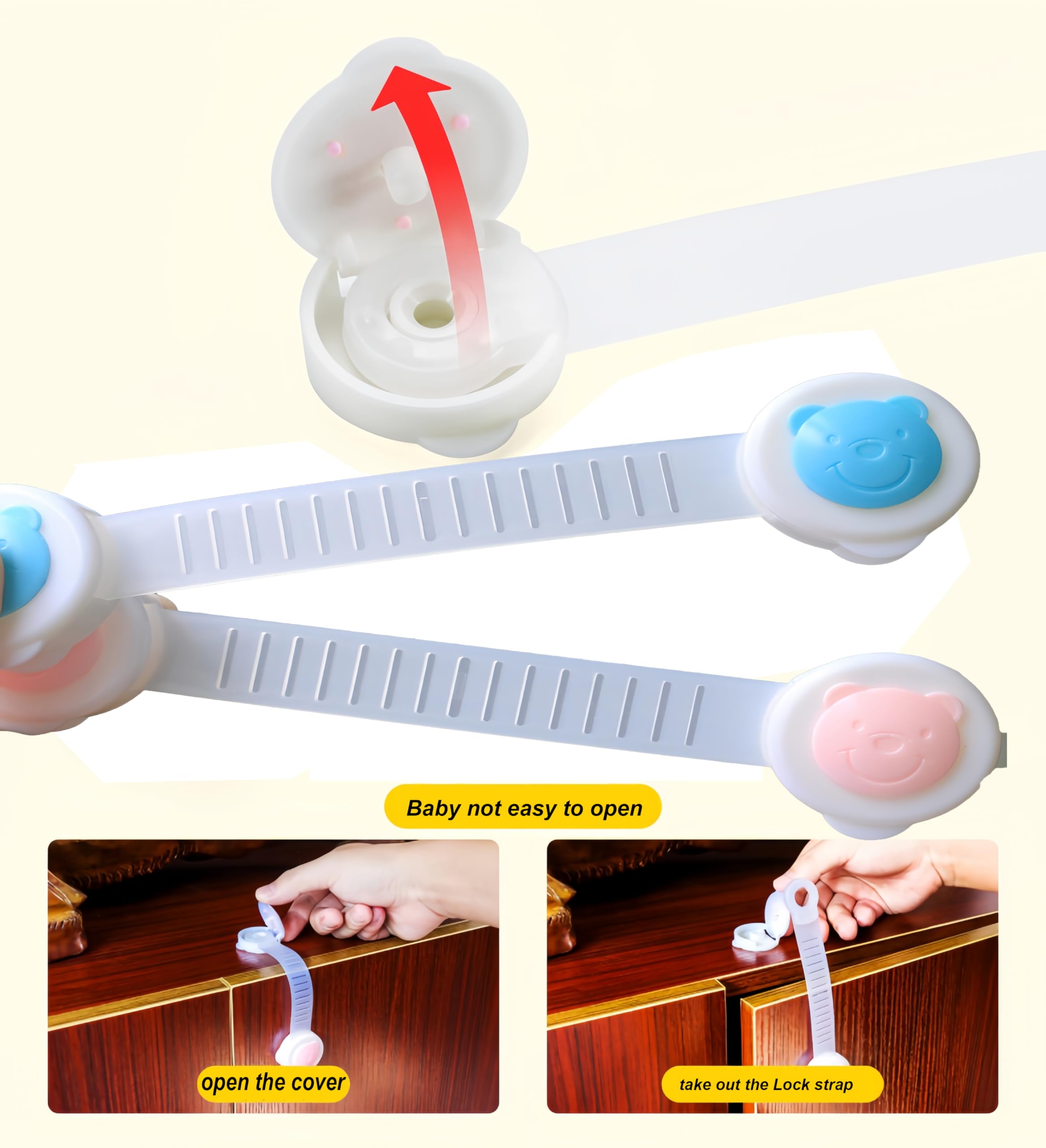 CouSweoArt reusable child safety lock design for long-term use