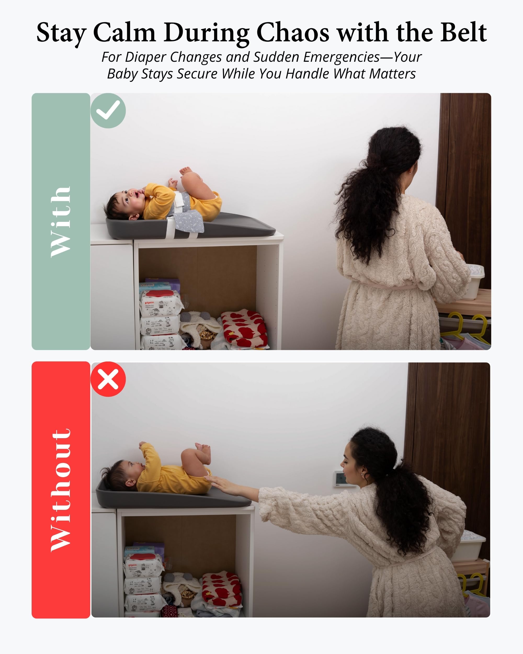 COZINUS Changing Pad Strap lightweight design for on-the-go use.