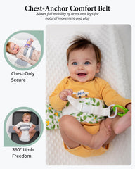 COZINUS Changing Pad Strap on standard changing pad showing universal compatibility.