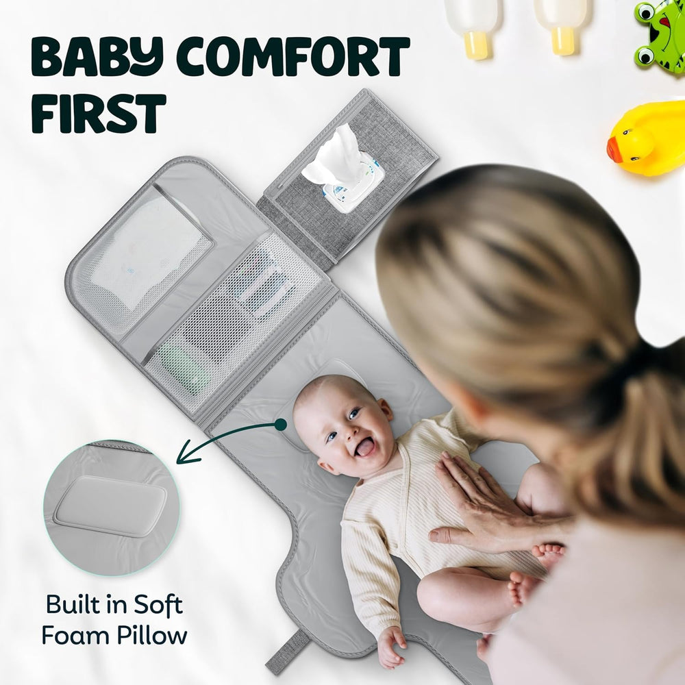 COZIRA grey travel pad makes a thoughtful newborn gift.