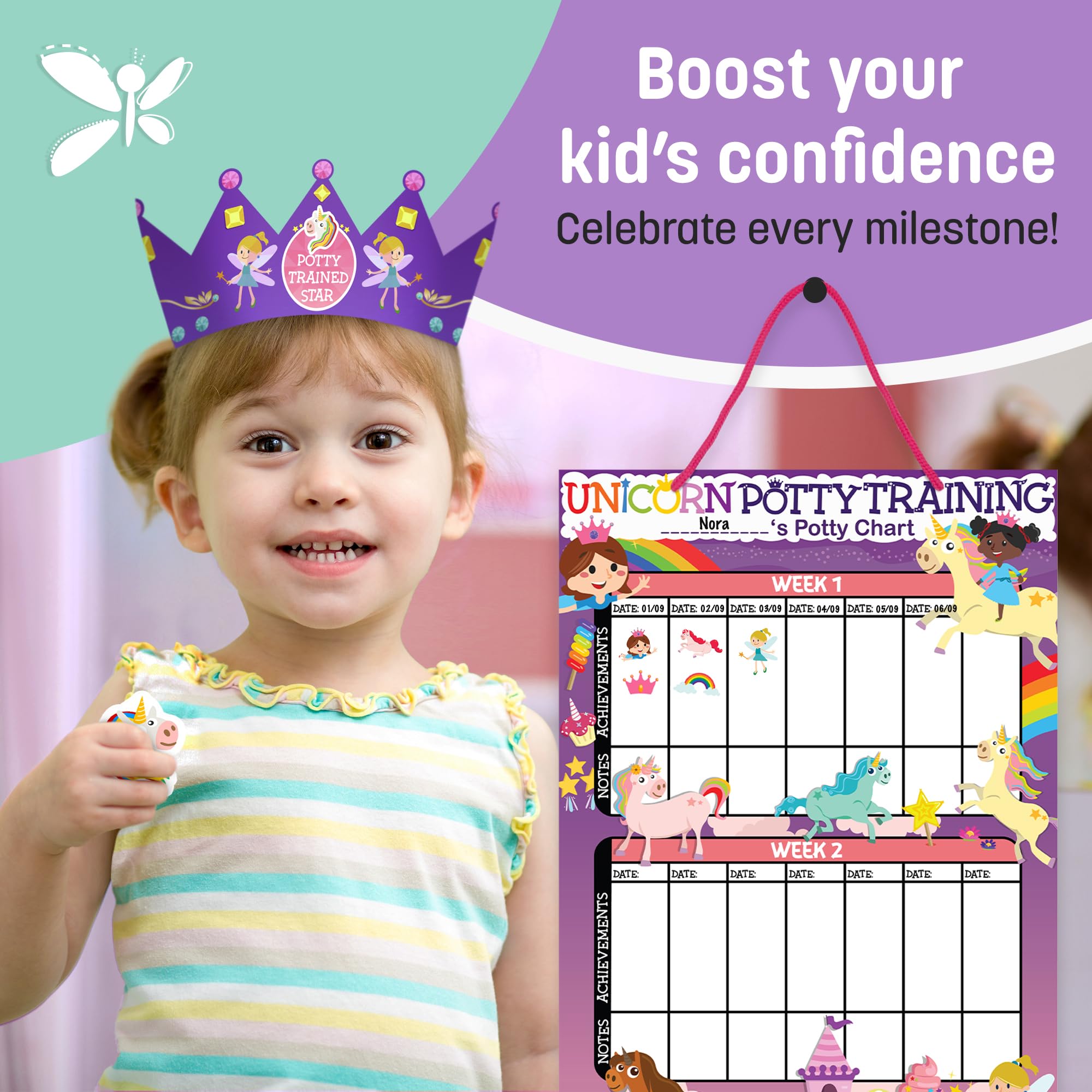 COZY GREENS diploma certificate celebrating potty training completion