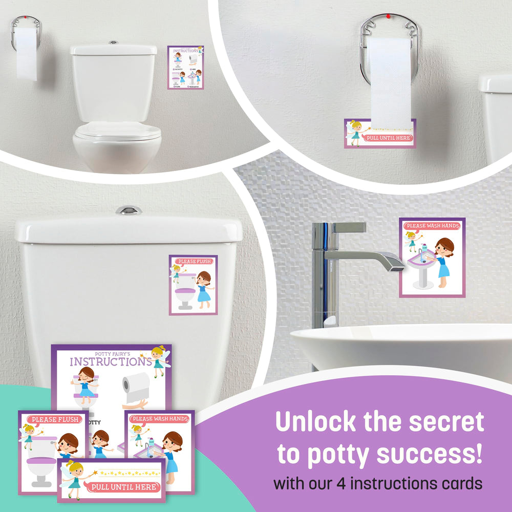 COZY GREENS instruction booklet guiding positive potty training steps