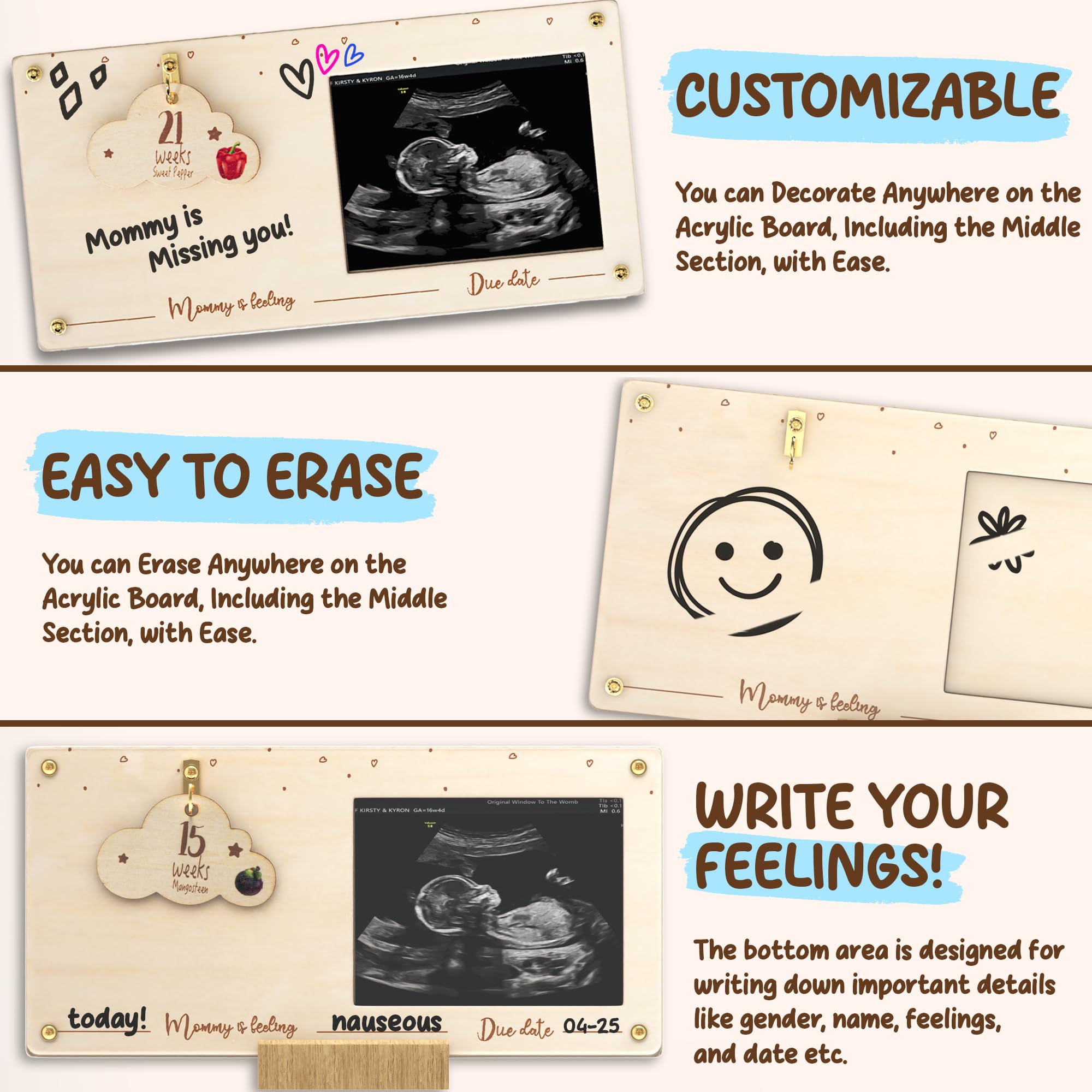 Cozy Peazy milestone plaques weeks 1-40—organize weekly updates for a complete timeline.
