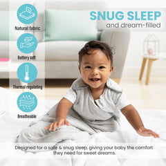Cozy Seal bamboo-sleep-sack-2way-zipper enables quick diaper changes.