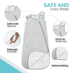 Cozy Seal rayon-bamboo-sleep-sack-wearable-blanket stays in place as a safe wearable.