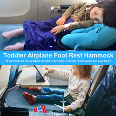 COZYBONDER foot-rest hammock provides gentle leg support during flights.