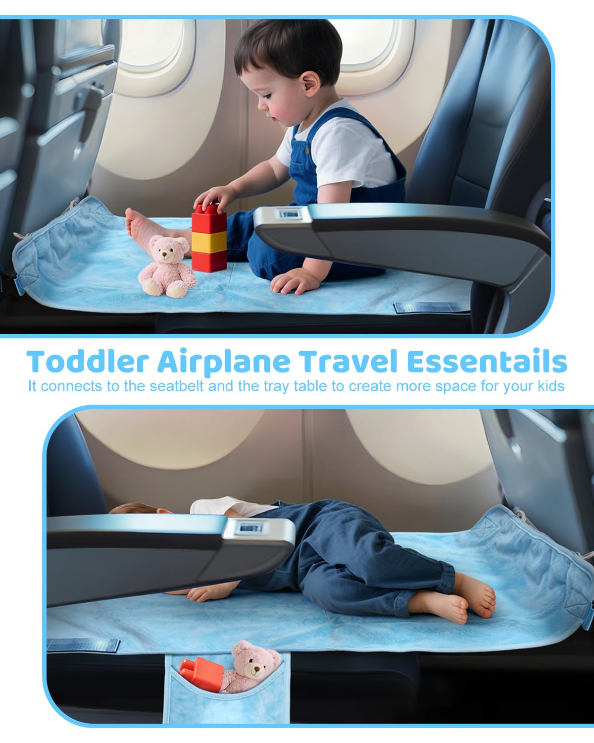 Cozybonder side storage pockets offer handy spots for toys and snacks.
