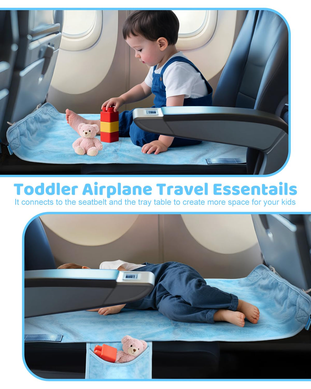 Cozybonder side storage pockets offer handy spots for toys and snacks.