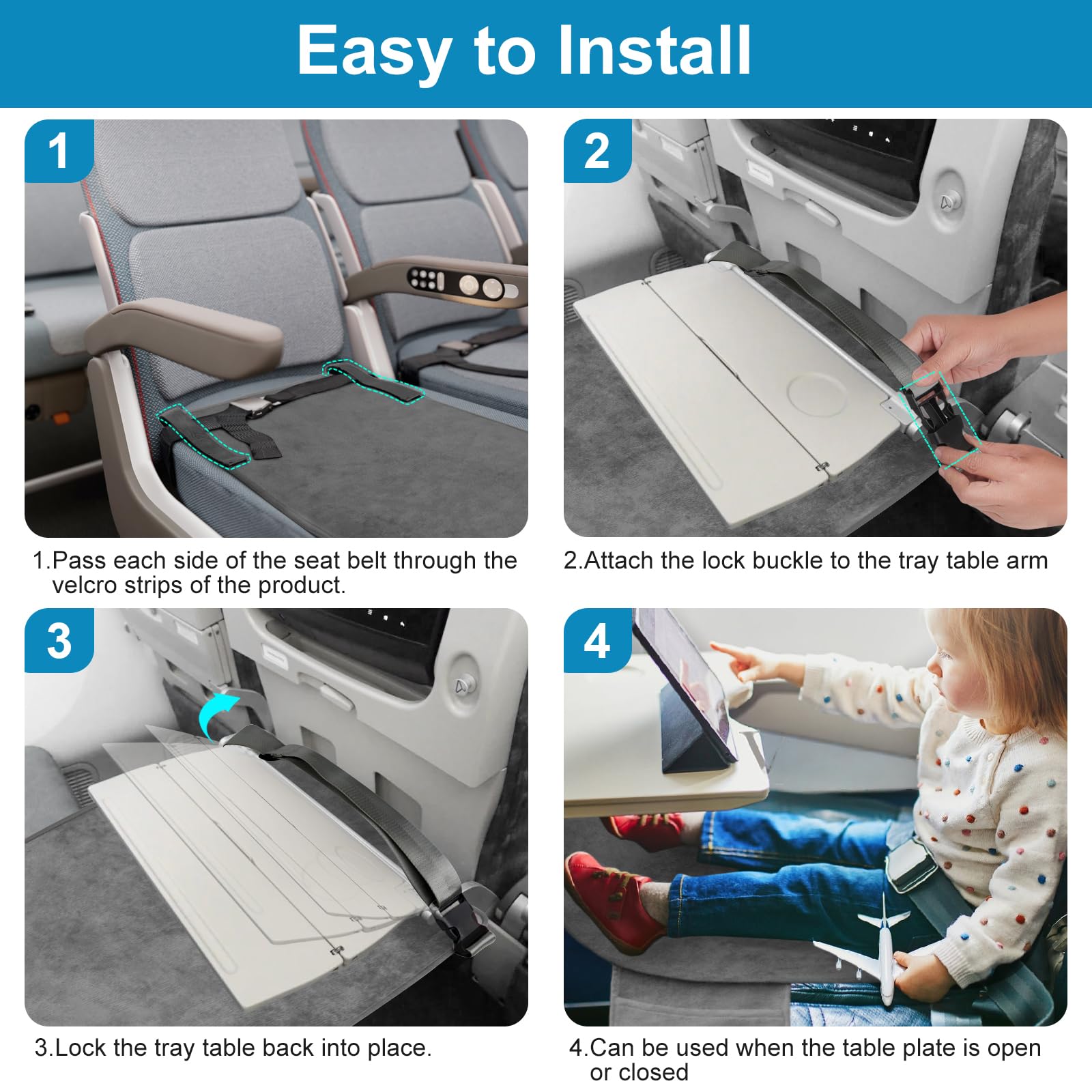 COZYBONDER Toddler Airplane Bed anti-slip bottom ensures stable sleep on busy trays.