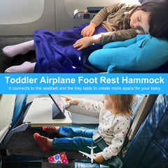 COZYBONDER toddler airplane bed attached with harness creating extra space.