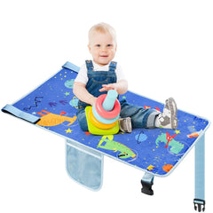 COZYBONDER toddler airplane bed installed on a plane seat for comfortable rest.