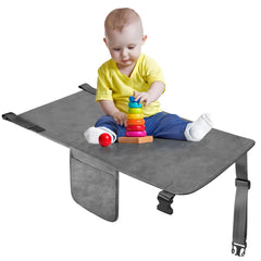 COZYBONDER Toddler Airplane Bed side view shows secure extender for in-flight comfort.