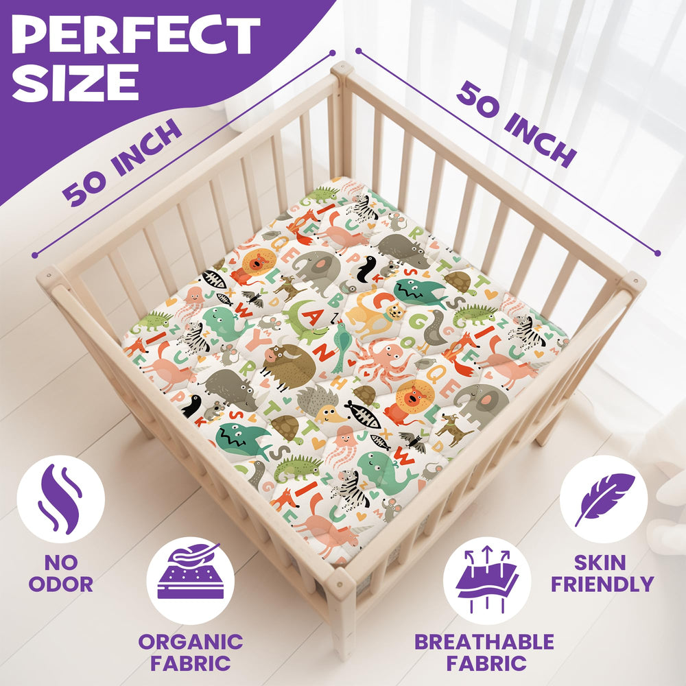 CozyCub baby play mat non-slip bottom keeps baby stable during play.