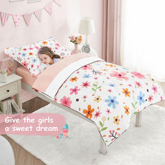 Cozyholy floral pillowcase provides gentle, breathable comfort for toddlers.
