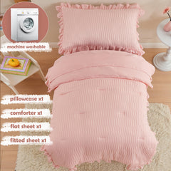 Cozyholy seersucker fitted sheet focus on snug toddler fit