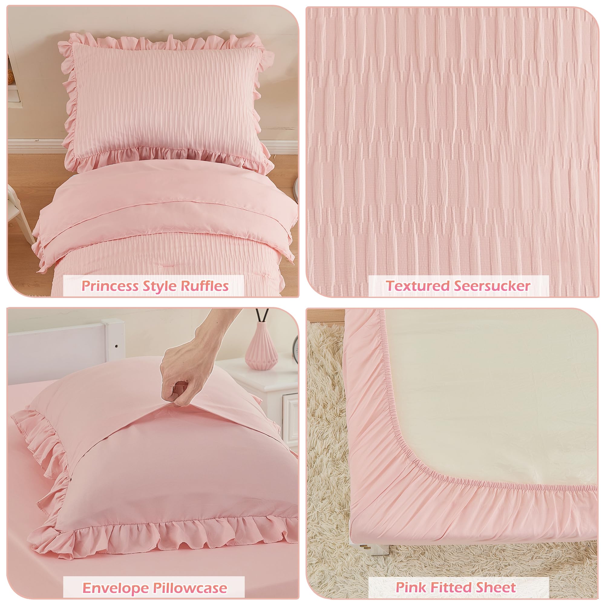 Cozyholy pink ruffle toddler bedroom style setup