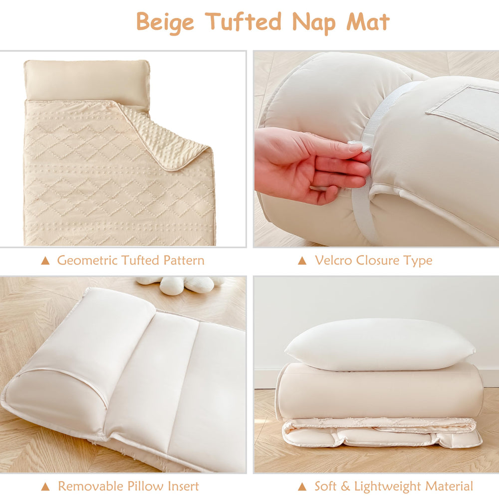 Cozyholy toddler nap mat in daycare setting promotes easy rest and cleaning.