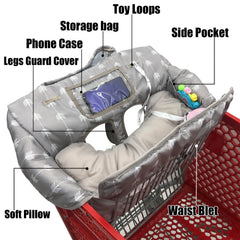 Cozyin Baby 2-in-1 cart high-chair cover shows versatility for carts and chairs