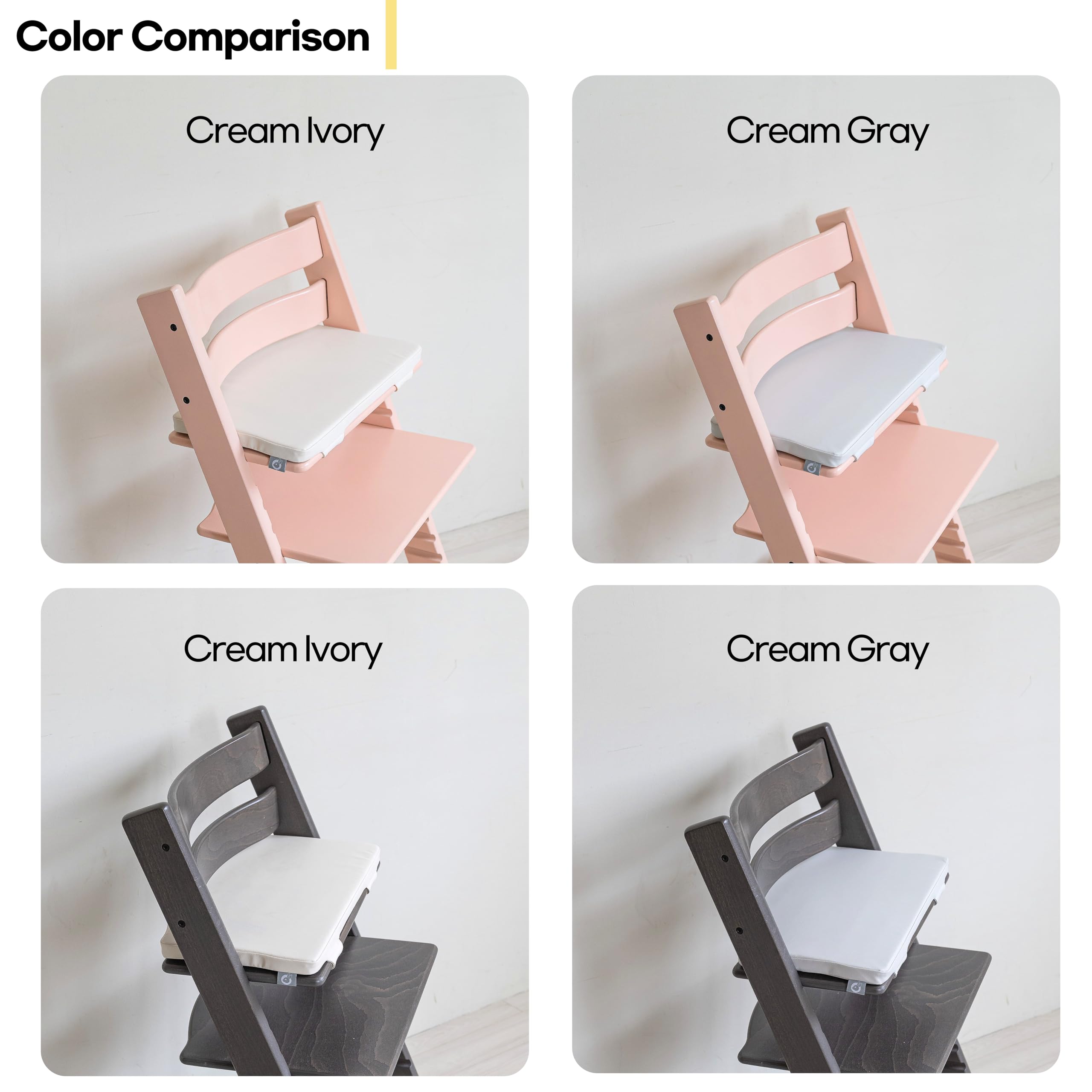 COZYKIDS Tripp Trapp cushion made in Korea label shown