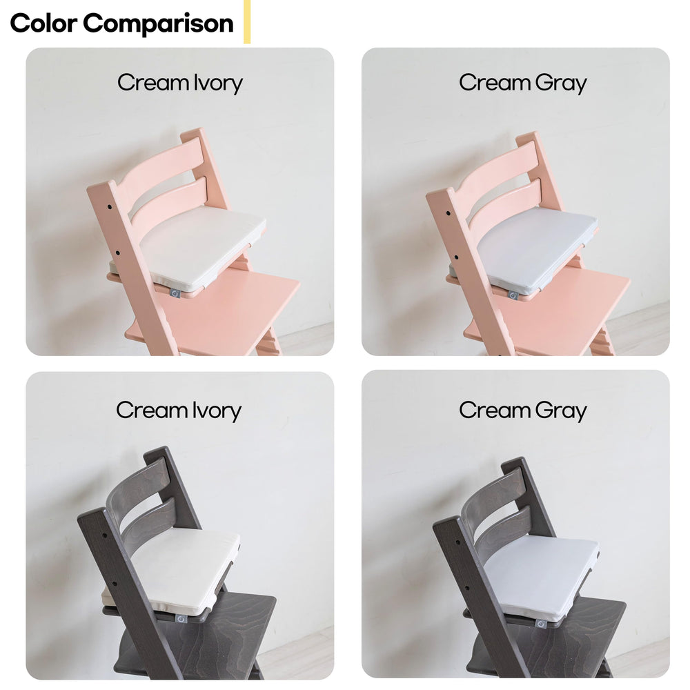COZYKIDS Tripp Trapp cushion made in Korea label shown