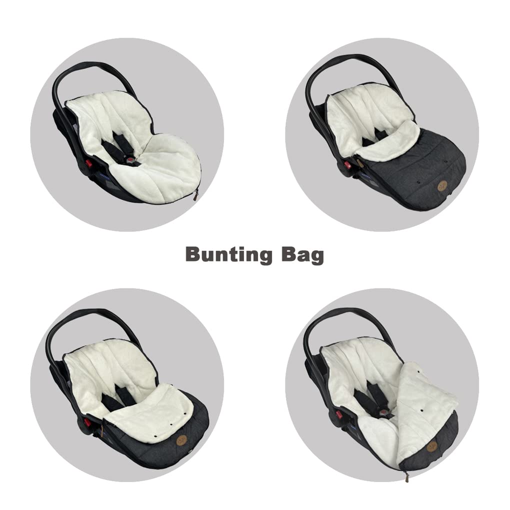 CozyMe carseat liner with side zippers enables quick temperature adjustment on the go.